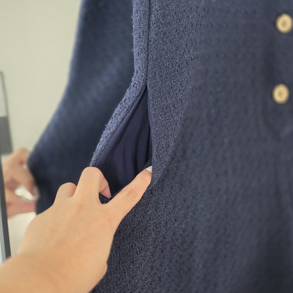 Tuckernuck Textured Myla Romper Navy Blue Sleeveless, Size XS - Picture 8 of 10